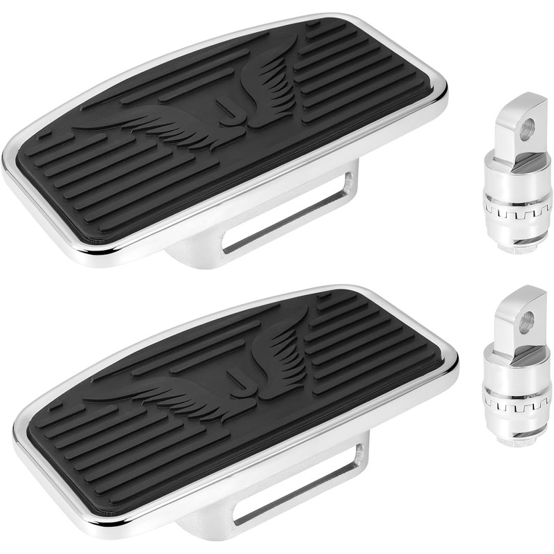 Adjustable Motorcycle Floorboards Rear Passenger Foot Pegs Footboard Pedals Compatible