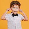 Bskifnn Velvet Kids Bow Tie Classic Solid Color Bow Tie