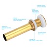 Gold Sink Drain without Overflow Anti Clog Bathroom Faucet Wash