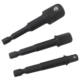 Vicue 3Pcs 1/4, 3/8, 1/2 inch Socket Adapters Fit for De-walt DW2541IR, DW2542IR, DW2547IR Impact Driver Ready, 1/4", 3/8", 1/2" Drive Drill Socket Adapter