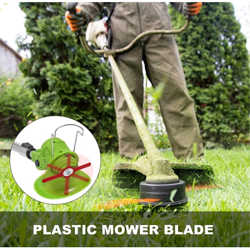 MIBICIRI 20 Pieces Plastic Grass Trimmer Blades, Replace Plastic Cutter