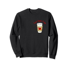 Autumn PSL Season Aesthetic Team Apple Crisp Macchiato Sweatshirt, black