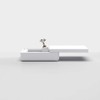 MONOLIX Slim Engagement Ring Box, Thin Unique Sliding Lid, Elegant