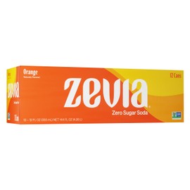 Zevia Zero Calorie Soda, Orange, 12 Ounce Cans (Pack of 12)