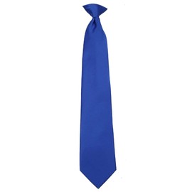 B-CLIPON-ADF-3 - Boys Young Men 14 inch Solid Color Clip On Easy to Remove Clip Necktie Ties