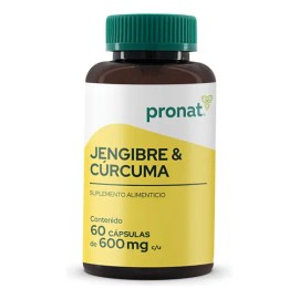 Suplemento Jengibre  Curcuma (60 Caps) - Pronat                                                                                                       