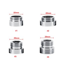 1PC 22mm 24mm G1/2 Kitchen Copper Water Purifier Faucet Aerator Adapter Water Purifier Adapter Aerator Accessories 4 Sizes Tap Connector for Bathroom Kitchen (15mmto22mm)