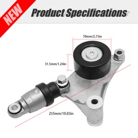 Hoypeyfiy Belt Tensioner Assembly with Pulley 166200W110 1662028010 Replacement for Toyota RAV4 2001-2005 Highlander 2001-2007 Scion TC 2005-2010 Camry 2002-2006