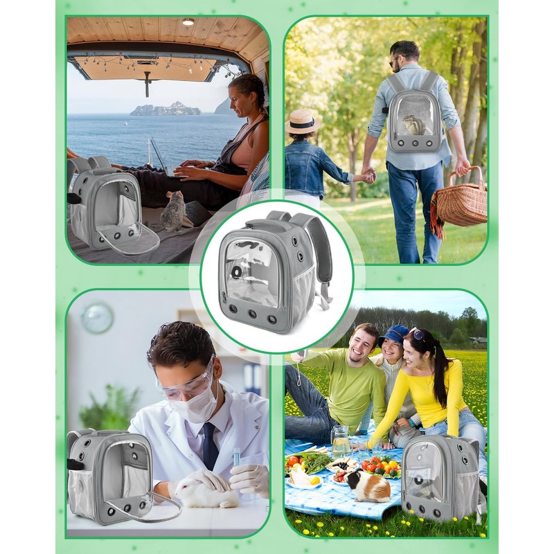 DBNESS Guinea Pig Carrier Backpack, Portable Small Pet Travel Carriers