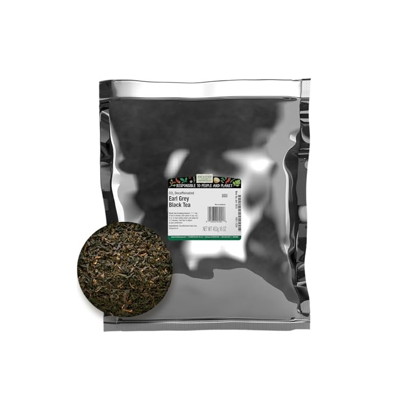Frontier Co-op Decaf Earl Grey Black Tea, 1-pound Bulk Bag,