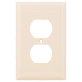 Power Gear Outlet Wall Plate Cover, 1 Gang, Light switch cover, 3.1” x 4.9”, Screws Included, Outlet Covers, Light Almond, 30866,Oversized