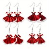 Christmas Earrings for Women Red Christmas Dress Earrings Cute Acrylic