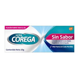 Ultra Corega Sin Sabor Crema Adhesiva para Prótesis Dentales 20g