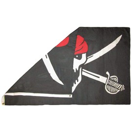Trade Winds 3x5 Jack Rackham Calico Red Wrap Hat Bandana 3'x5' Premium Polyester Flag Fade Resistant Premium