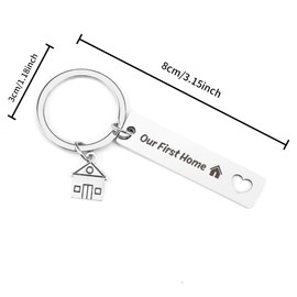 BOMEON New Home Gifts, House Warming Gifts New Home, New Home Keyring, New Home Gifts for Couple, Housewarming Gifts for New Home, Gifts for New Home, House Warming Gifts for New Home Our First Home