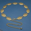 Putcuku Western Concho Chain Belt for Women Adjustable Metal Waist