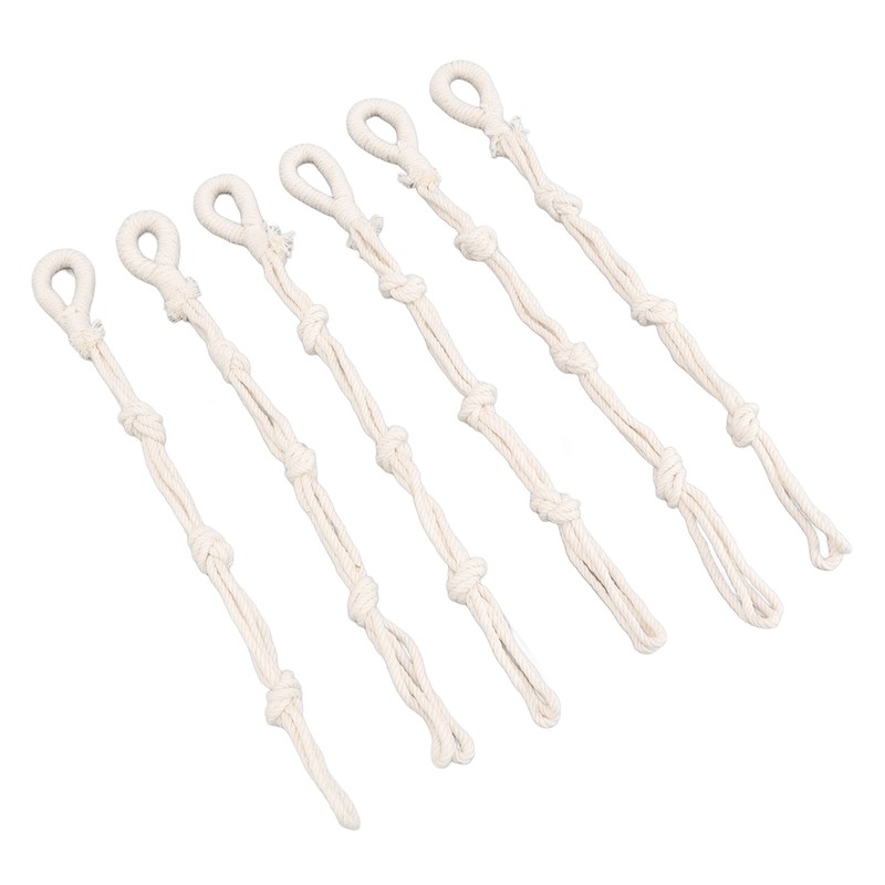 6 Pcs Macrame Plant Hanger Braided Cotton Rope Adjustable Hanging
