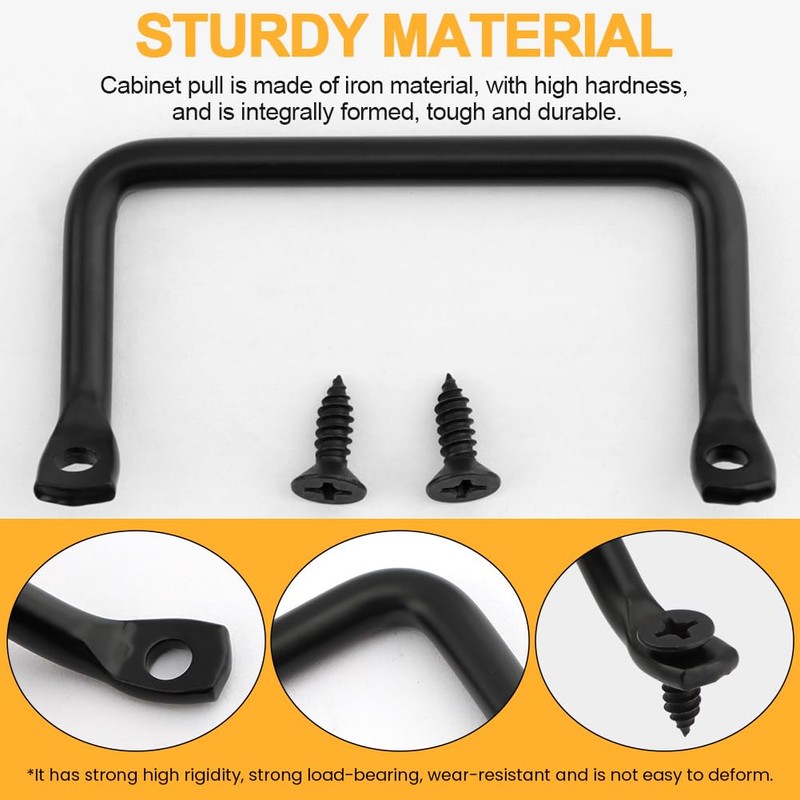 QWLWBU 4 Pcs Serving Tray Handles,Cutting Board Cabinet Hardware Handle