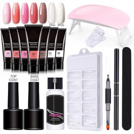 Nail Extension Gel Set Nail Enhancement Extension Kit with Nail Lamp Brush File for Stater