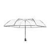 Wisebom Transparent Umbrella Automatic Folding Clear Umbrella Tri-fold 8 Ribs