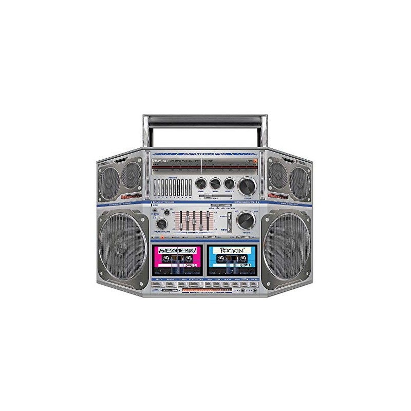 Awesome 80s Boombox Cardboard Stand-Up - Party Decor - 1