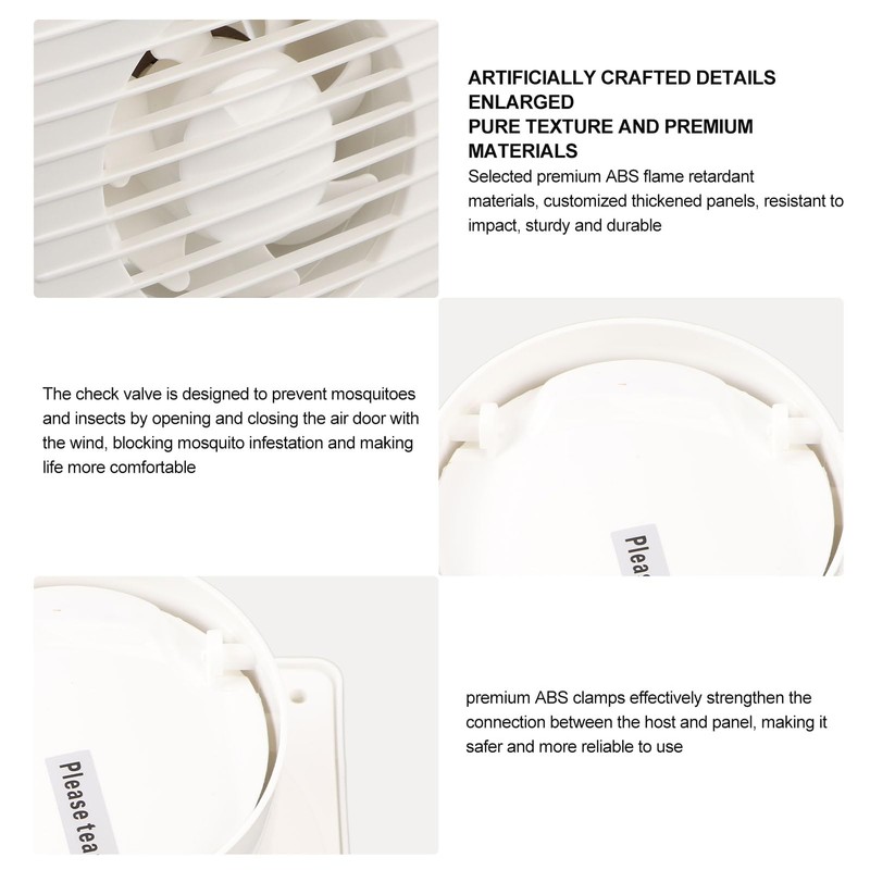 Fdit 4 Inch Wall Mounted Exhaust Fan, ABS Ventilation Fan,