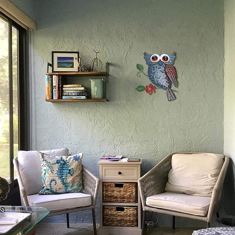 Owl Metal Wall Sculpture Metal Animal Wall Hanging Statue Owl