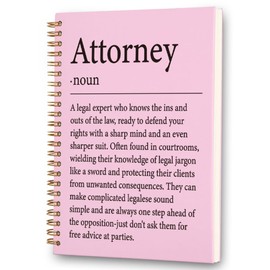 FOUGSTA Legal Professionals Spiral Notebook - 160 Page (80 Sheet) Law Journal for Attorneys, Lawyers & Paralegals, 8x6 Inches College Ruled with 'Legal Expert' Quote - XXR4