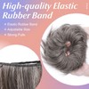 S-noilite Hair Bun Extension Messy Tousled Scrunchie Elastic Rubber Band