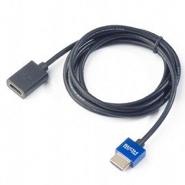 SlimHDMI 1.5m Male-Female Extender Cable, The World's Slimmest HDMI Lead? (Gold Plated, 1080p, 3D, High Speed, ARC)