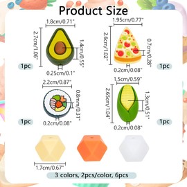 NBEADS 10 Pcs Food Themes Knitting Needle Stoppers, Needle Tip Stoppers Food Shape Needle Point Protectors Focal Beads for Pens Stitch Stoppers Knitting Supplies for DIY Crafts