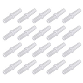 HALJIA 20PCS 4mm Clear Plastic Aquarium 2 Way I Type Air Valve Air Tubing Connectors