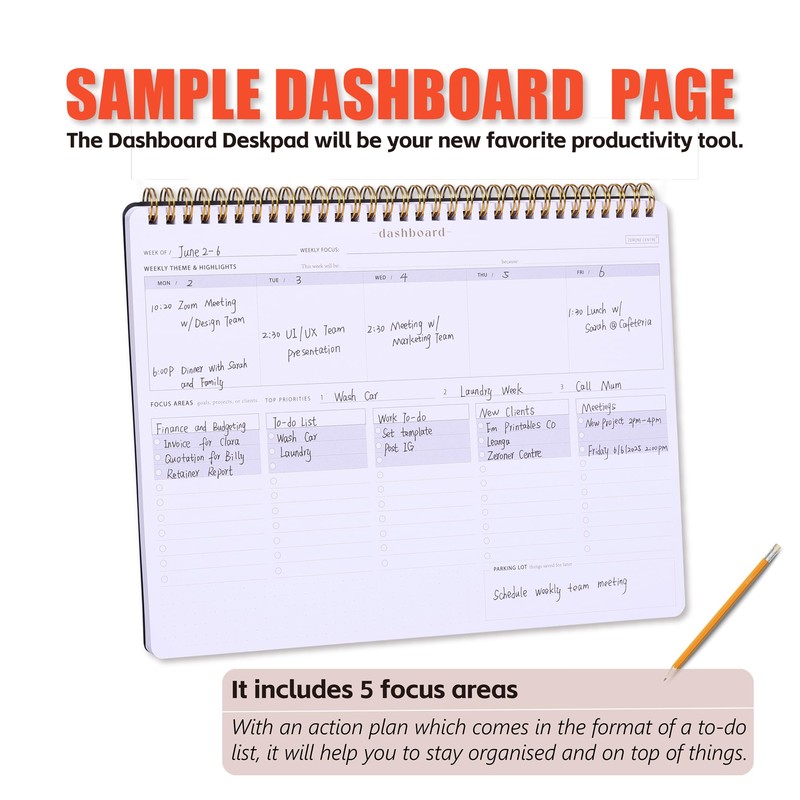 Weekday To Do List Notepad - 5-Day Undated Weekly Schedule