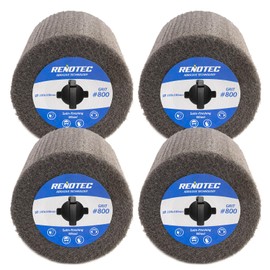 RENOTEC 4"x4", Non-Woven Wheel, USF, Ultra Fine Grit 800, Pack of 4, S/C, for Polishing and Finishing