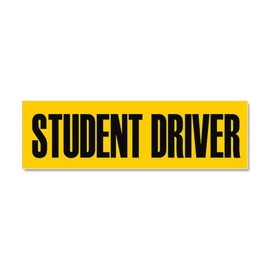 CafePress Student Driver Car Magnet 10 X 3 Car Magnet 10" x 3", Bumper Magnet