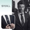 STERLL Men's Silver Tie Pin Slim Genuine 925 Silver Shiny