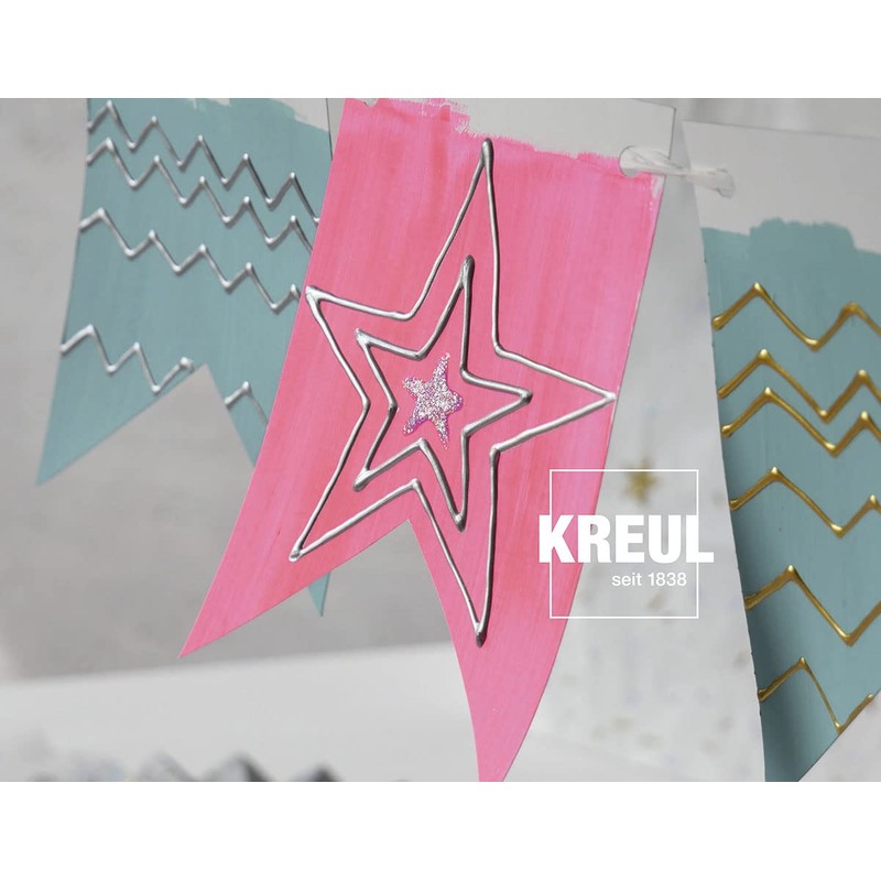 KREUL 49843 - Glitter Pen Blue, Glitter Effect Paint in