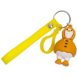 xutao Cute Waterproof Duck Keychain Rubber Keychain for Women Men Cute Kawaii Keychain Funny Cartoon Goose Doll Bag Car Key Jewelry, multicoloured