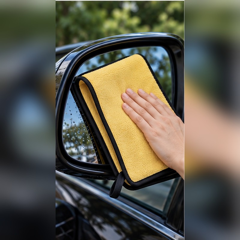 Microfiber Cleaning Towels for Car Care – Thickened Absorbent Yellow
