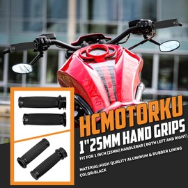 HCmotorku Motorcycle Handlebar Grips for 1" 25mm Handle Bars Universal Fit for Harley Touring Dyna Softail Sportster XL 883 1200