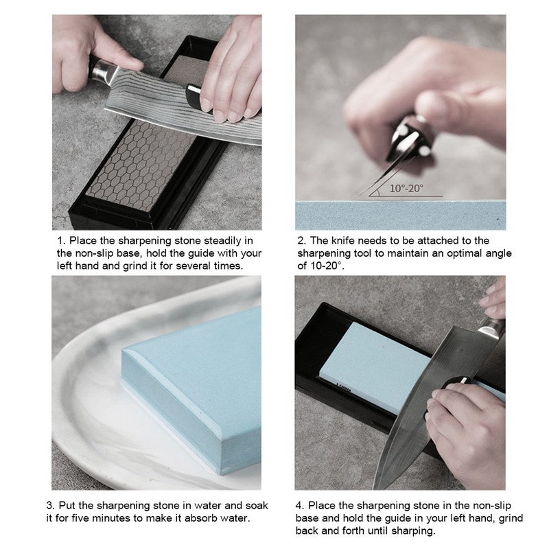 4Pcs/Set High Hardness Sharpening Stone Kit Knives Sharpener for Kitchen