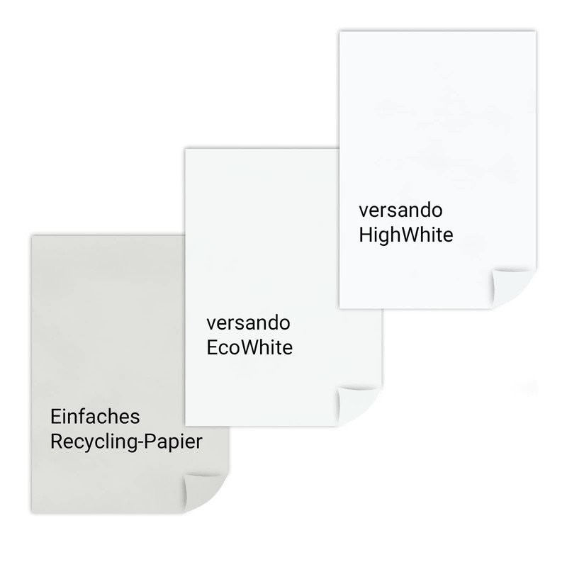 versando 500 Sheets Recycled Paper DIN A4 EcoWhite 80 g