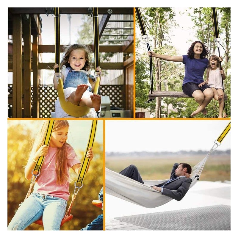 Tree Swing Hanging Straps Kit,Hammock Straps with Loops Set,Newly Upgraded