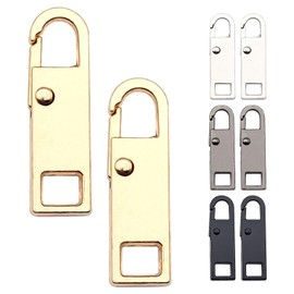 8PCS Zip Pull, Replacement Zipper Pull Repair Kit Universal Fastener Fixer Repair Accs for Luggage Clothing Suitcase Purses Zip- Metal Zipper Heads for Easy Replacement(Size:8)