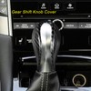Gear Shift Knob Cover Carbon Fiber Console Shifter Head Trim