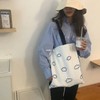 Creative Polka Dot Love Canvas Eco-Bag - Cute Single Shoulder Tote Free Size / Flying Dog 10ea