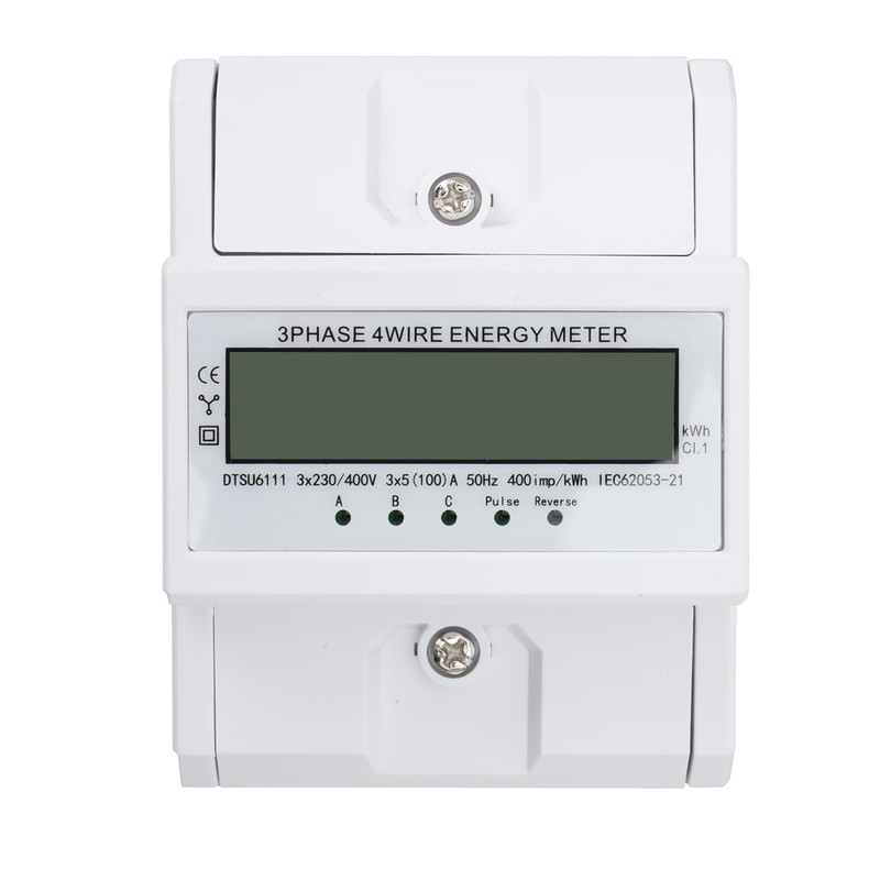 NICCOO Three-phase meter, 100 A 3-phase 4-wire digital electricity meter,