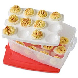 BW Brands Double Tier Stack and Snap Deviled Egg Carrier