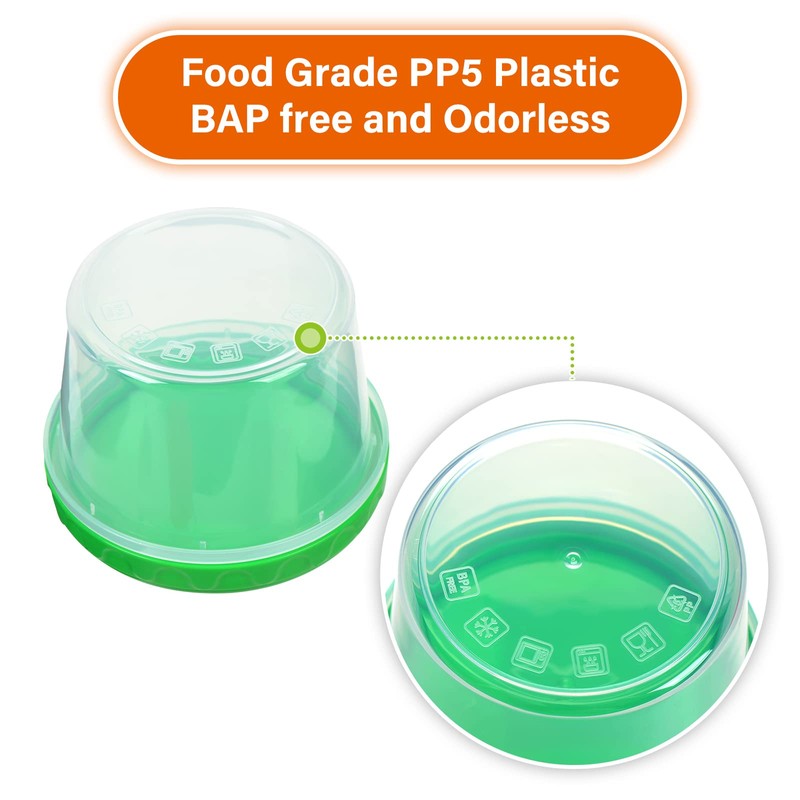 EONJOE 8 oz Small Freezer Containers with Lids Stackable Plastic