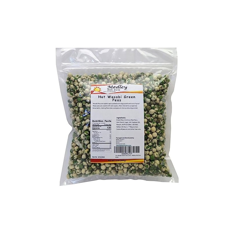 Hot Wasabi Green Peas 2 Lbs - Medley hills farm